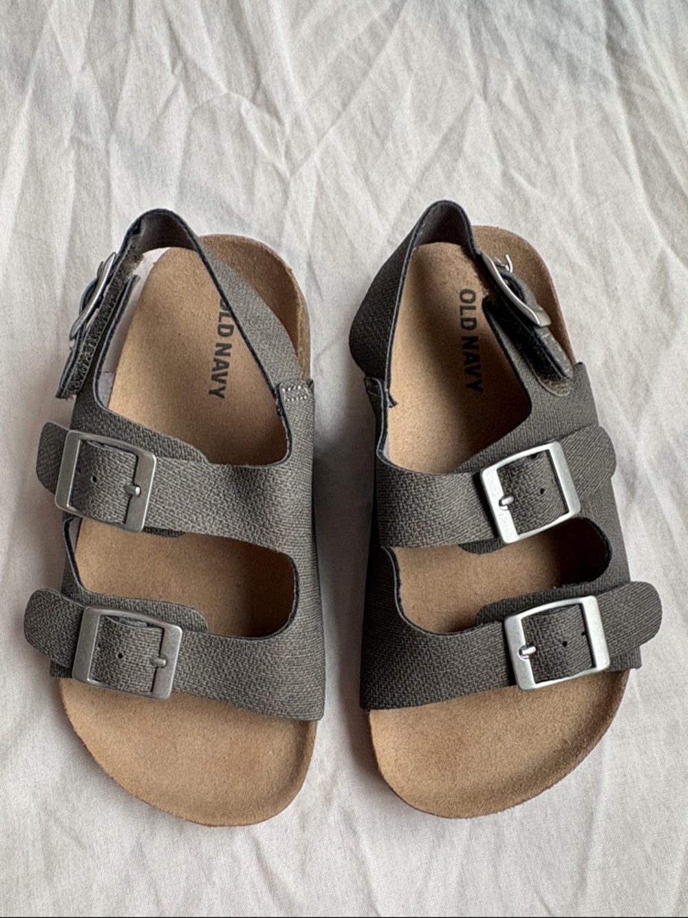Old Navy Kids' Charcoal Double-Buckle Sandals